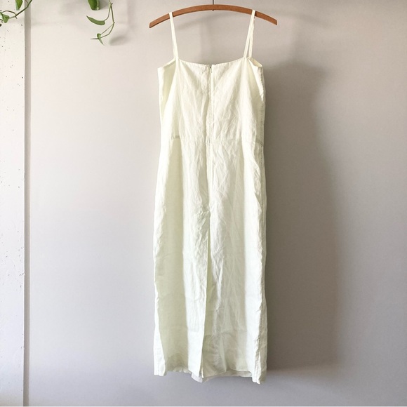 90s Vintage CK Calvin Klein Cotton Lined Semi Sheer Dress Size 6 - Picture 3 of 6